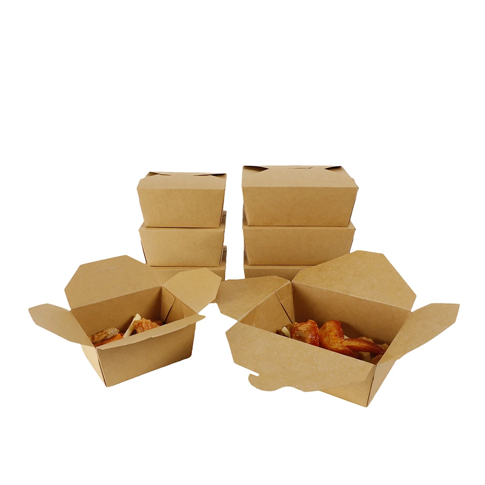 Customized Bread Sandwich Box Food Grade Kraft Fast Food Takeway Packaging Box