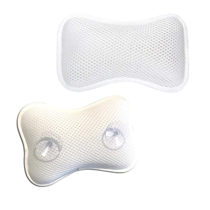 2021 New 3D Mesh Bath Cushion Spa Comfortable Bath Tub Pillow With Suction Cups