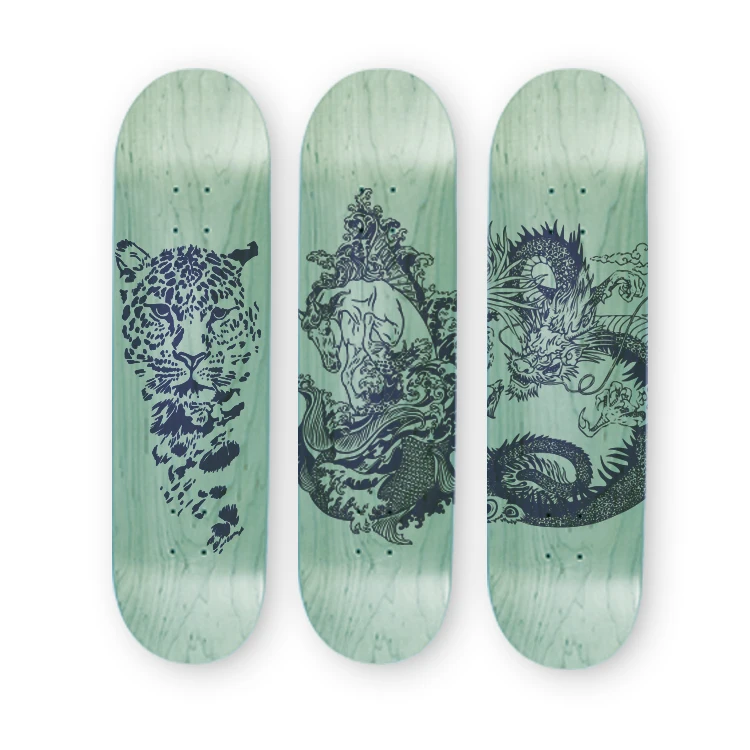 Custom Unique Design Wholesale Park Bearings Long Board Wooden Skateboard Hardware Skate Board