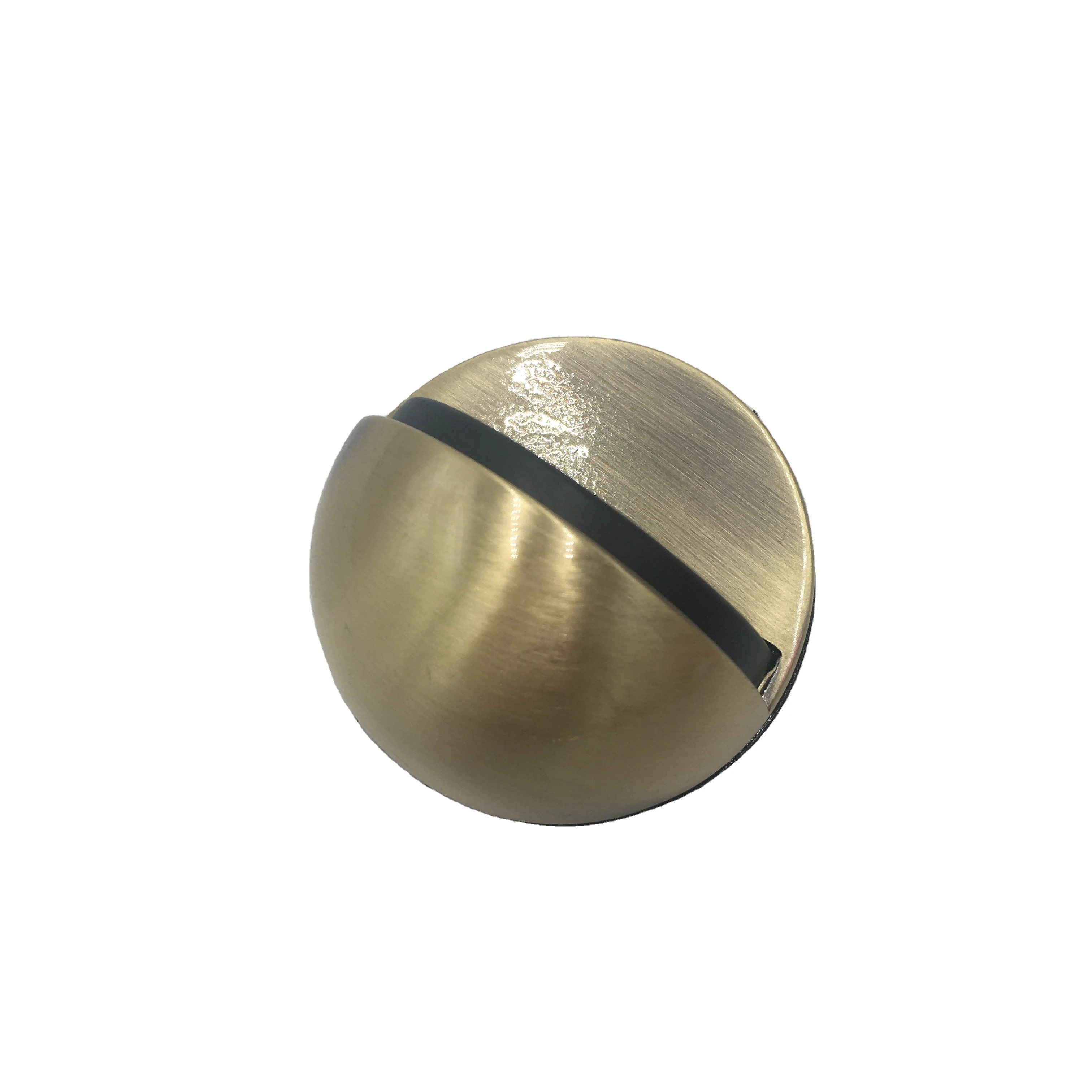Wholesale modern hemisphere zinc alloy floor mounted rubber door stopper high quality for hotel usage