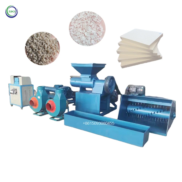 PE Eps Foam Compressing Recycling Extruder Granulator Machine PE Epe Eps Foam Granules Making Machine