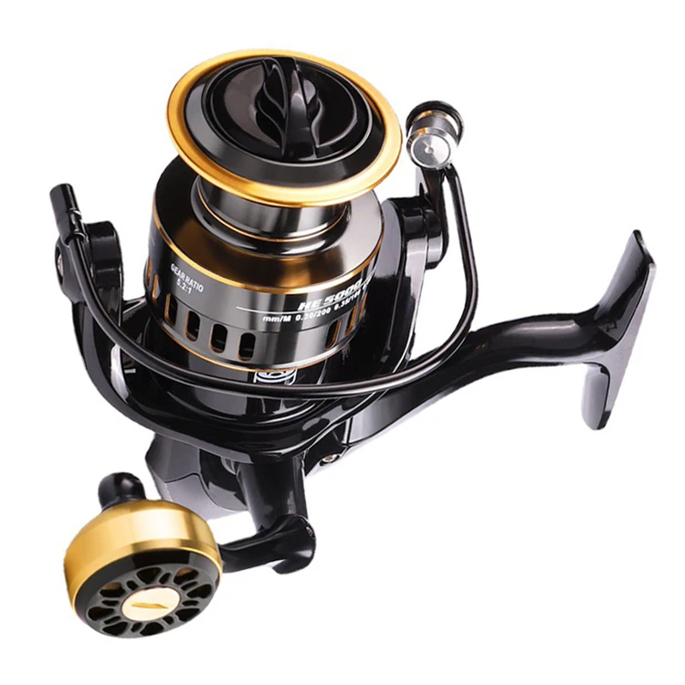 Hot Sale Reel HE500-7000 Metal Ball Grip Spool 10KG Max Drag 5.2:1 Gear Ratio Saltwater Reel carp Fishing Reel
