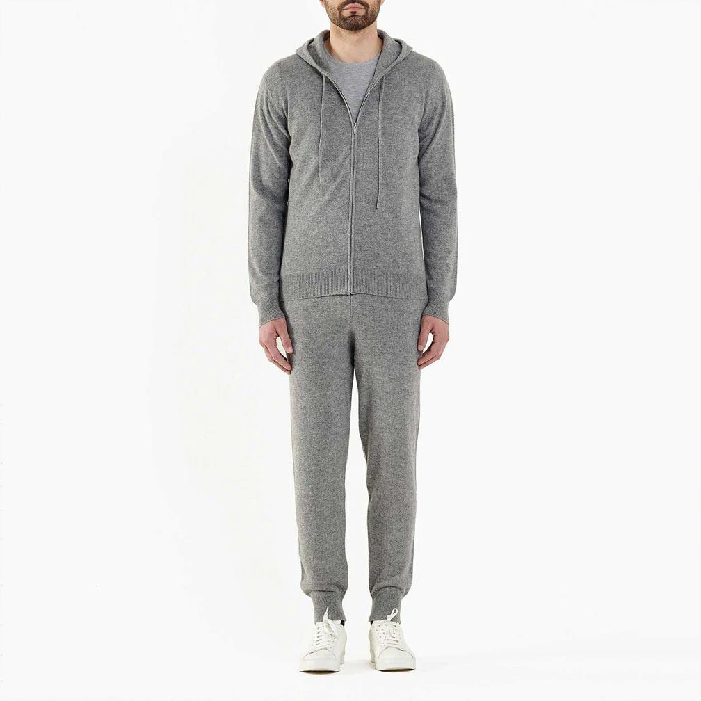 Custom men 100% cashmere hoodie knit sweater zipper coat mens zip up cardigan cashmere sweater winter clothes for men