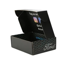 Custom Design Printing Tab Lock Foldable Corrugated Mailing Boxes Die Cut Packaging Postage Delivery Box