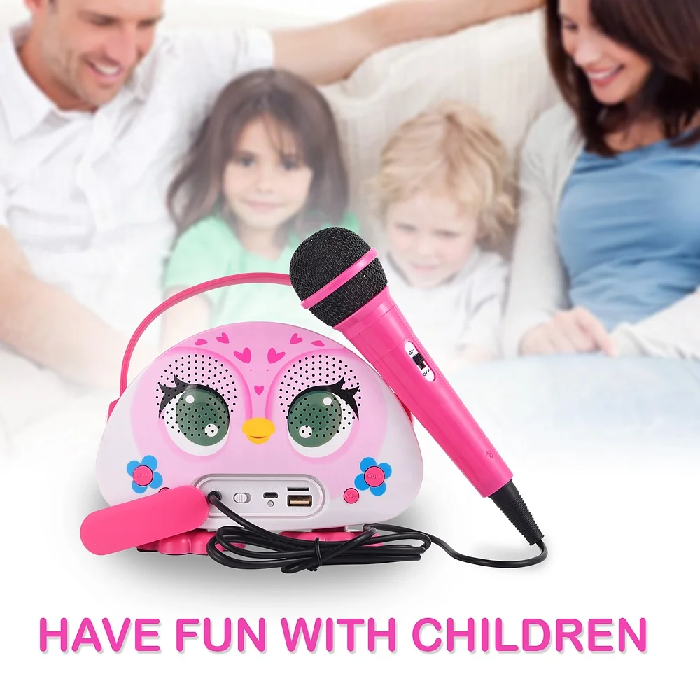Ready Stock Multi-Function Children Intelligent Educational Karaoke Speaker Machine Video English Kid Story Learning  With 2Mics