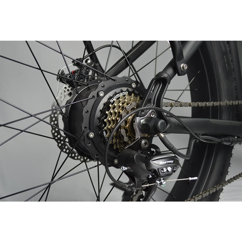 Factory Outlet Black 48V 20Mph 26 Inch Brushless Motor Adult Balance Electric Sports Bike