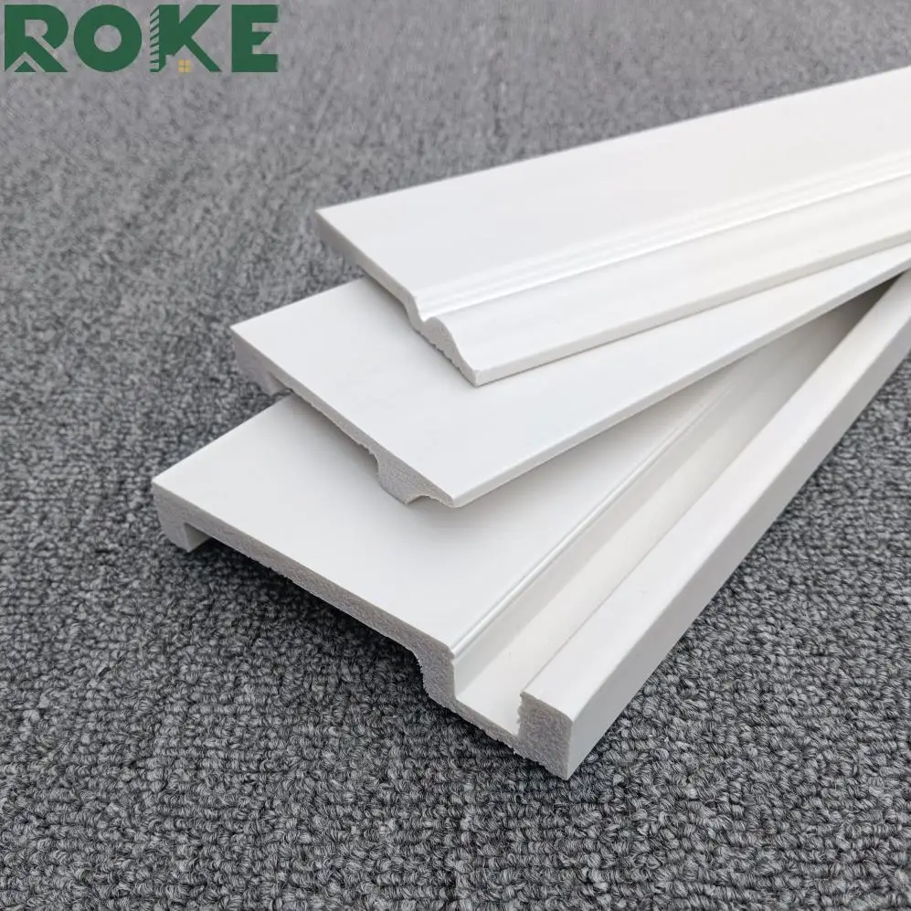 Rongke OEM customizable factory ps skirting strip stair skirting board wall tile waterproof such trim tiles