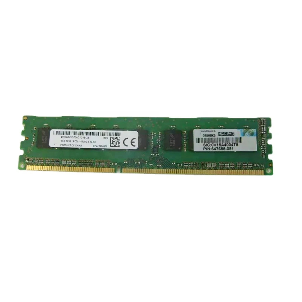 647909-B21 664969-001 647658-081 PC3L-10600E RAM 8GB DDR3 1333 ECC UDIMM Server Memory High Quality Fast Ship