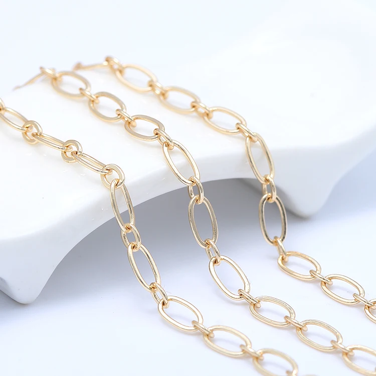 
Factory Wholesale 14K Gold Plated Thick Chain for Jewelry Necklace Bracelet Making  (1600056961847)