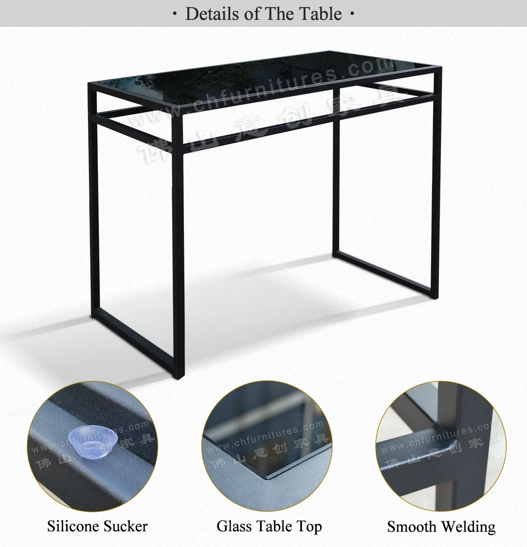 YC-TS154 Wholesale Modern Various Heights Stacking Steel Frame Glass Top Hotel Banquet Nesting Buffet Table