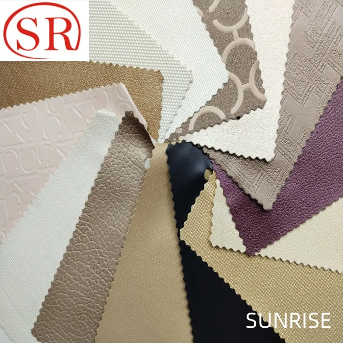 Manufacturer Custom Square Printed PVC Artificial Leather Wear Resistant For Bags