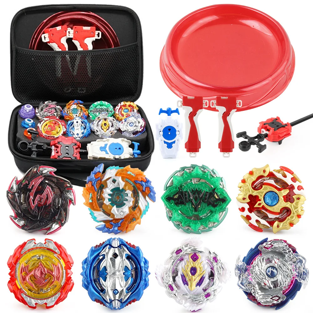 Burst Kids Gyro Toys Handle Set Kids Colorful Spinning Top Toy Multi-piece Set