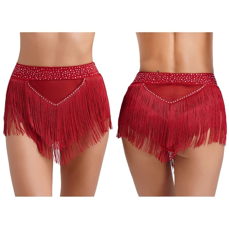 Womens Belly Dance Shorts Bottoms With Briefs for Underwear Samba Dancewear for Samba Dance Latin Halloween Theme Party