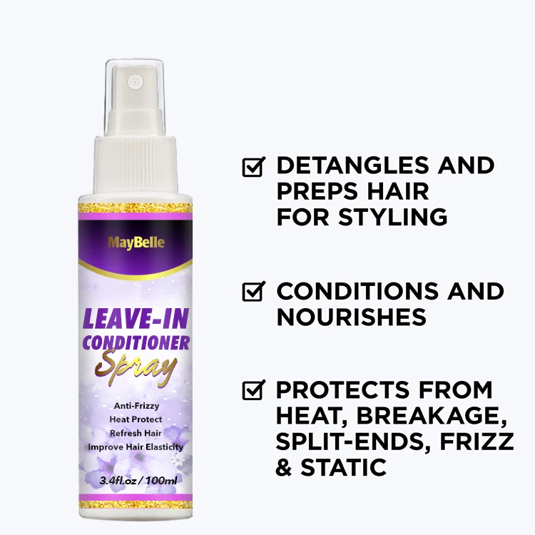 Natural Organic Private Label Detangling Spray For Synthetic Wigs Leave In Conditioner For Curly Hair Conditioner Spray