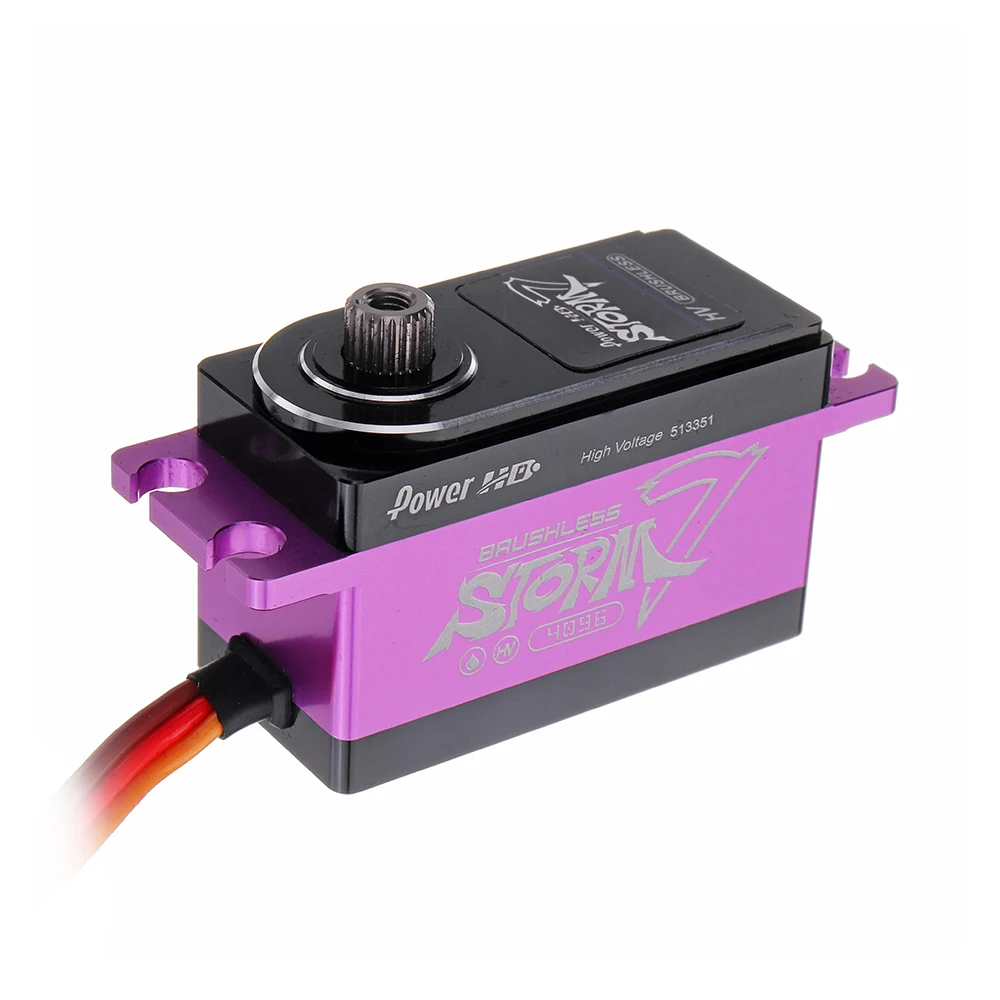 Power HD Digital STORM-7 HV Brushless Short Body Metal Gear Servo Use for RC Drift Car and Touring Car
