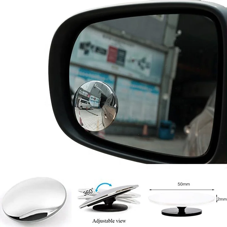 2 Pack Adjustable Car Blind Spot Mirror Side Convex Rear View Mirror / 2 Inches Universal 1000sets Color Insert WV-8E104 5 Days