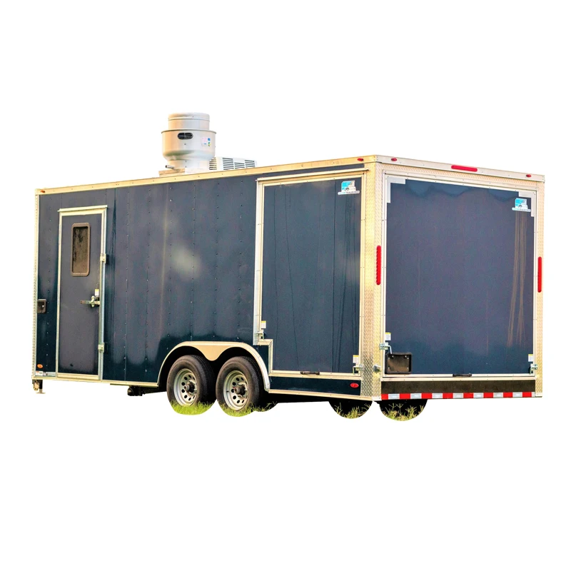  Barbecue / pizza hamburger 3 in 1 concession food truck mobile fast restaurant combination
