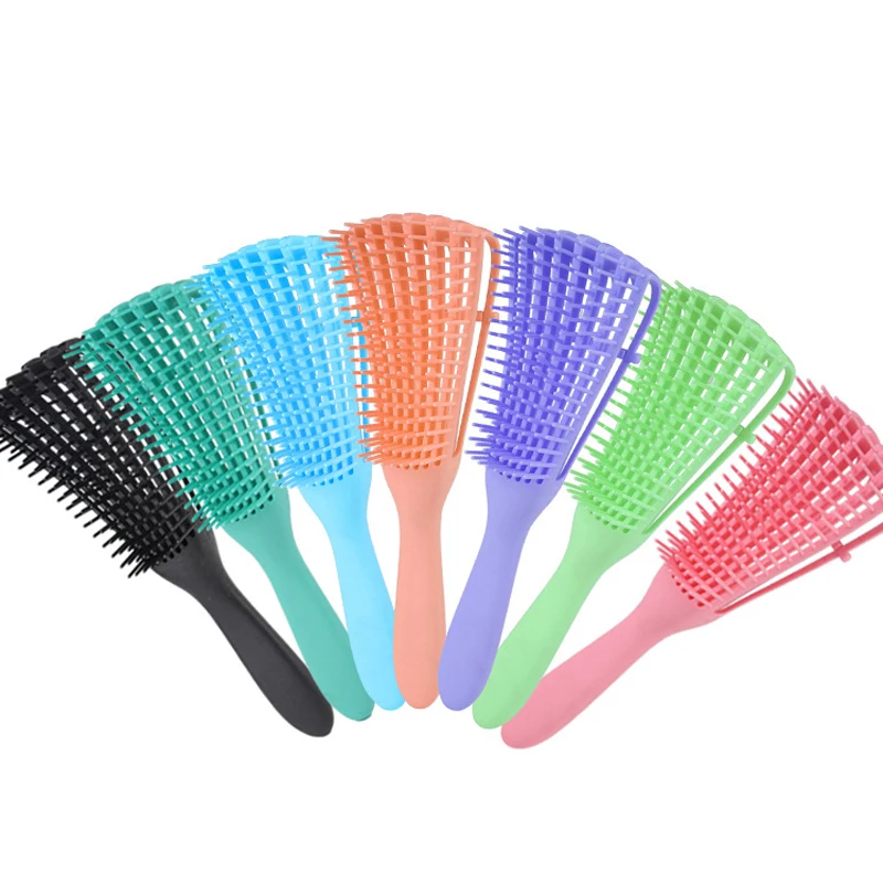 2023 Hot Sales Brushing Hair Detangling Hair Brush Custom Logo Detangling Hair Combs for Women Nylon