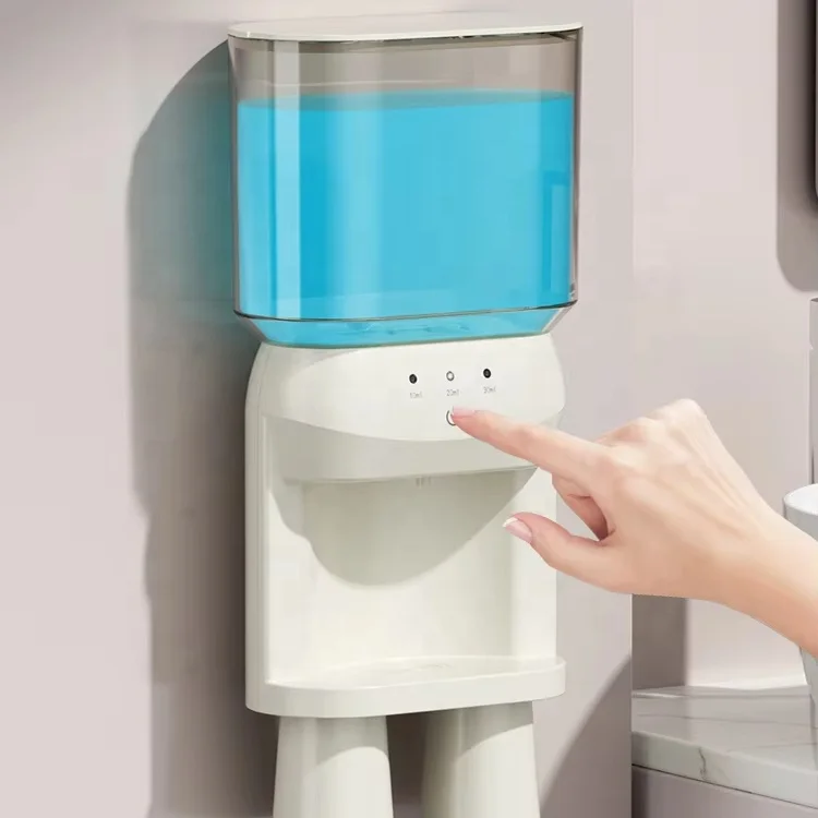 2025 Wall Mounting Automatic Mouthwash Dispenser With Magnetic Sensor Cup 600ML Water Tank for Household