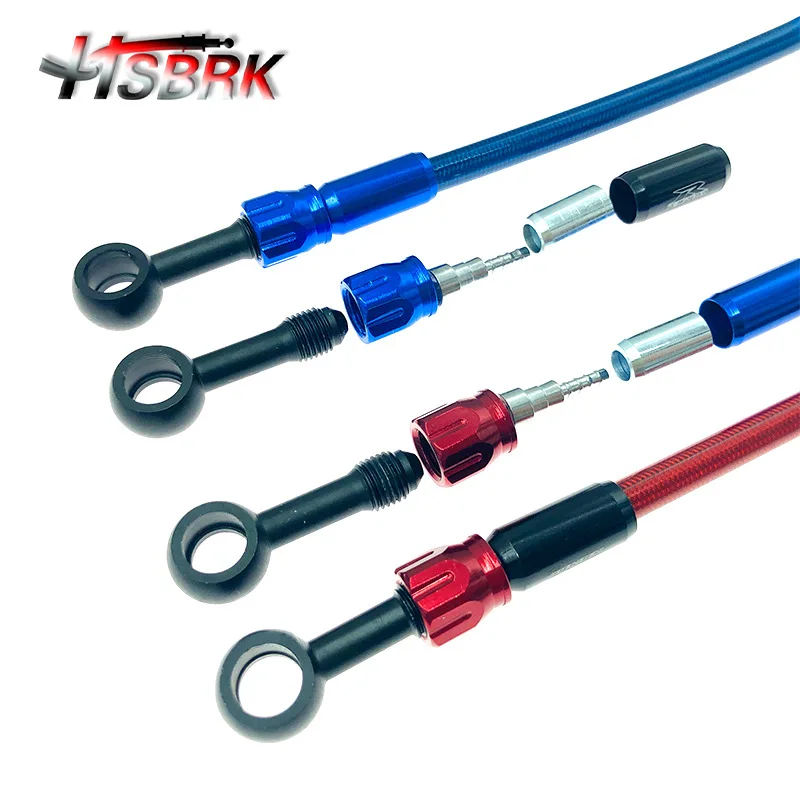 AN3 1/8 Motorcycle Clutch Parts Racing SAE J1401 PTFE SS Braided Brake Hose NYLON Colorful PU PVC Coating Flexible Car Motor DOT