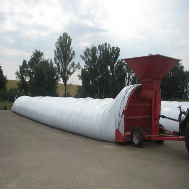 9ft x 75m x 220mic white/black silo bag for storage corn