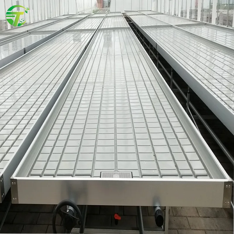 hydroponic flood table system flood table and drain tray