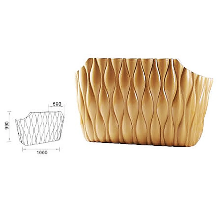 FRP paint reception desk sales welcome service front desk store special-shaped cashier  ZY-2018B