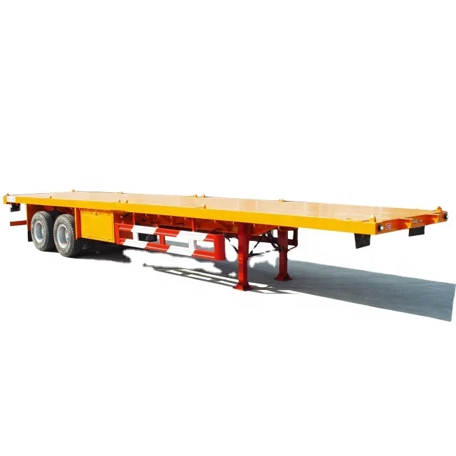 Factory Direct Supply Good Price 2 Axles 20ft Wholesale Flatbed Semi Truck Trailer