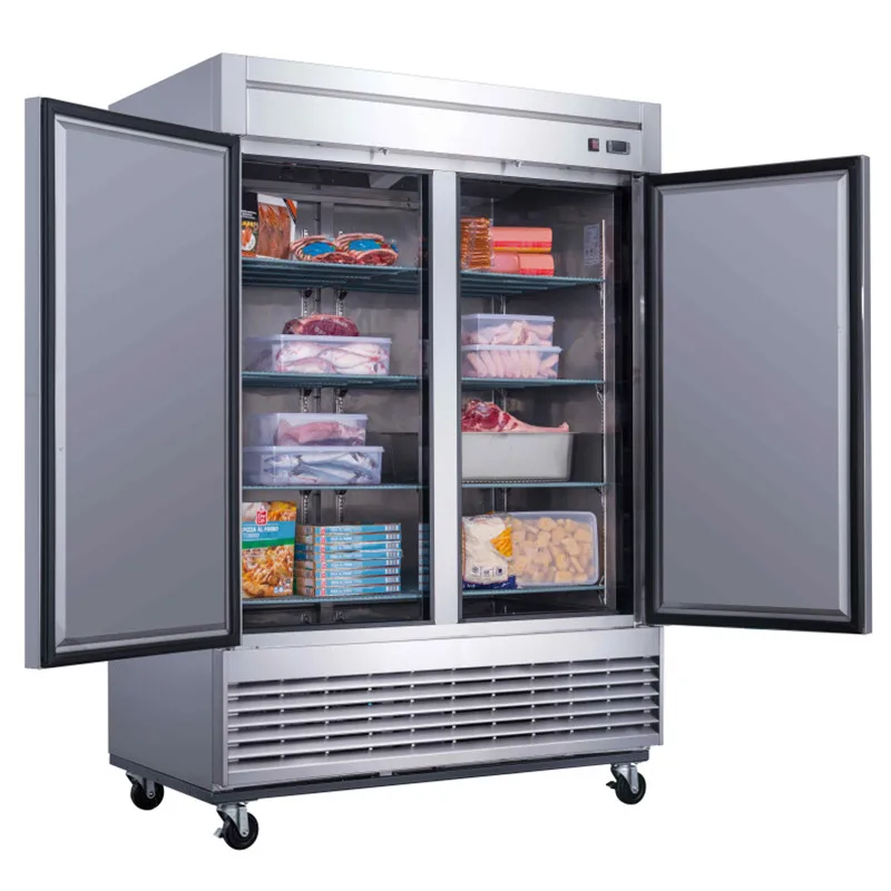 Bottom-Mounted Reach-In  Freezer Solid Door with Bottom Mounted Compressor For Better Heat Evaporation