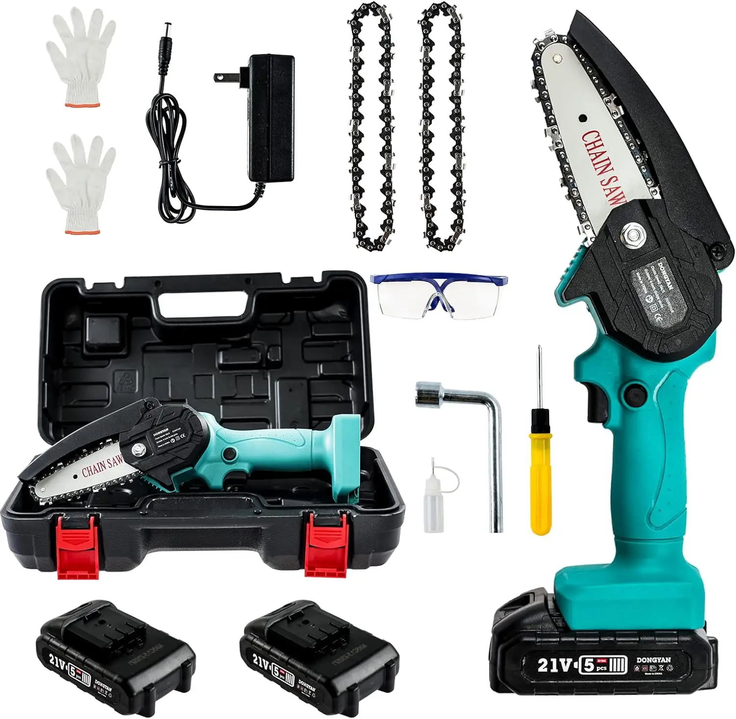 Wholesale 550W 20V Electric Handheld Battery Chainsaw 4/6 Inch Cordless Mini Guide Bar for Industrial & DIY OEM Customizable