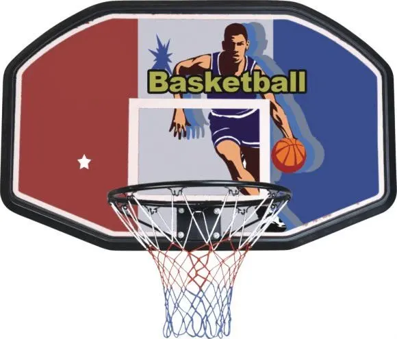 Portable Indoor Outdoor Metal Basketball Hoop Rim with Backboard for Home or Office Basketball