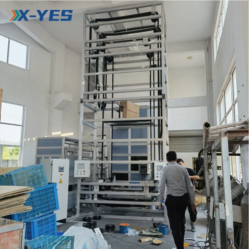 Professional Vertical Reciprocating Lift Conveyor Z Type Rubber Block Conveyor Pallet Vertical Conveyor