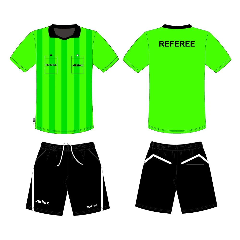 High quality custom cut and sewn soccer referee jersey