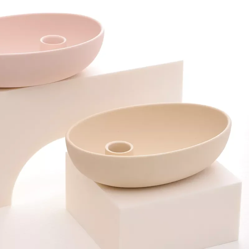 home decoration big boat matte bougeoir mariage candle jar holder clay ceramic luxury candle holder table nordic modern