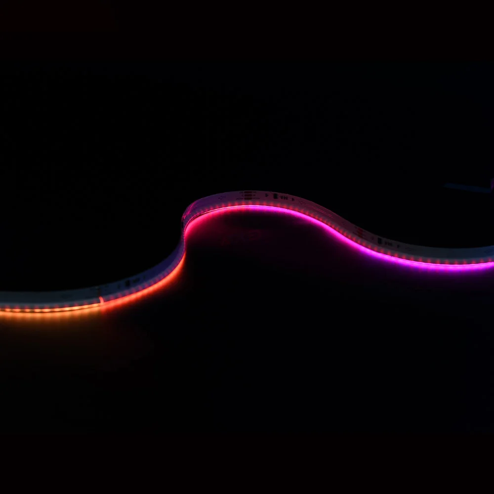 RGBIC Cob LED Strip 630Chips 10Mm Wide IP20 Programmable Side Emitting Dc24V Sequence Copper Programmable Rgb Led Edge Light Cob