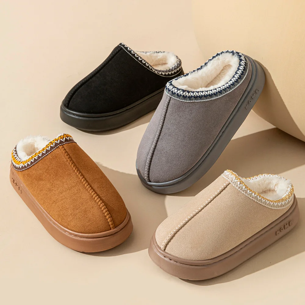 Wholesale New Comfortable Fur Slipper Thick Indoor Outdoor Home Slippers for Women Winter House Shoes