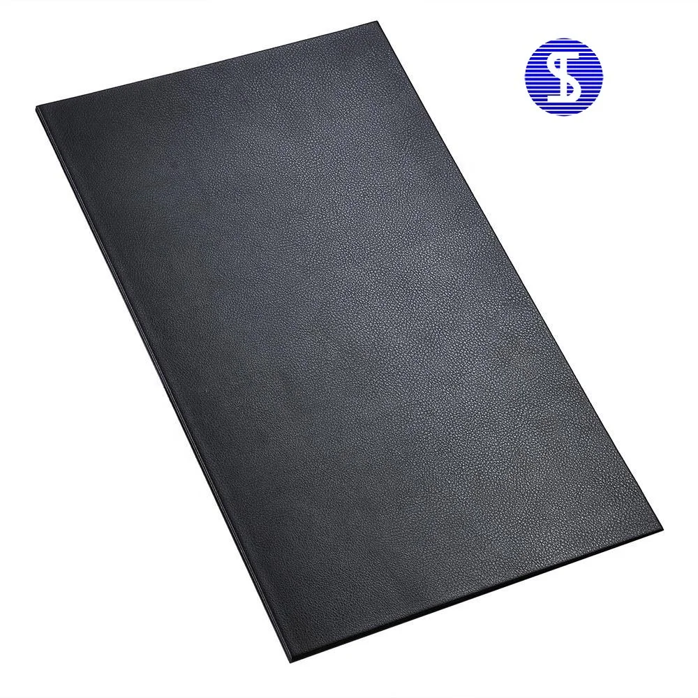 one pages LED menu card for A4 insert with a Manual on off switch standard product in black plain PU no logo