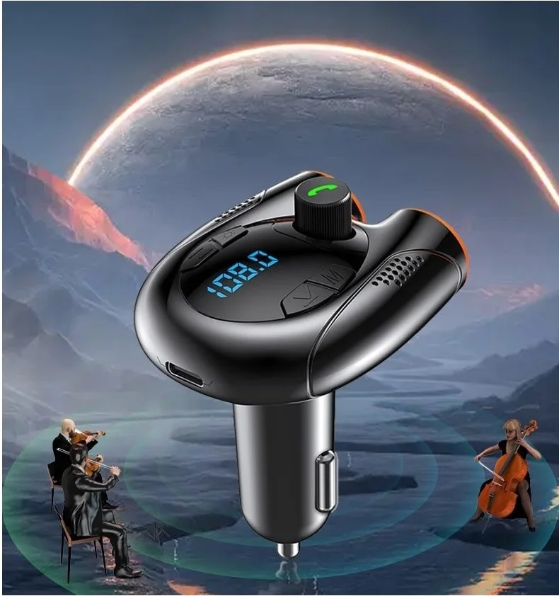 GXYKIT Car Kit Handsfree Wireless FM Transmitter MP3 Player USB Charger 5V 3A Car Accessories Handsfree