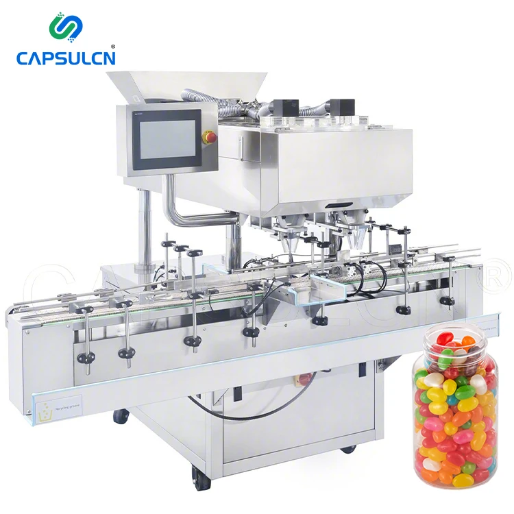 PBDS-12 High Precision Vibrating Automatic Multi Channel Capsule Counting Pill Soft Gel Candy Capsule Tablet Counter Machine