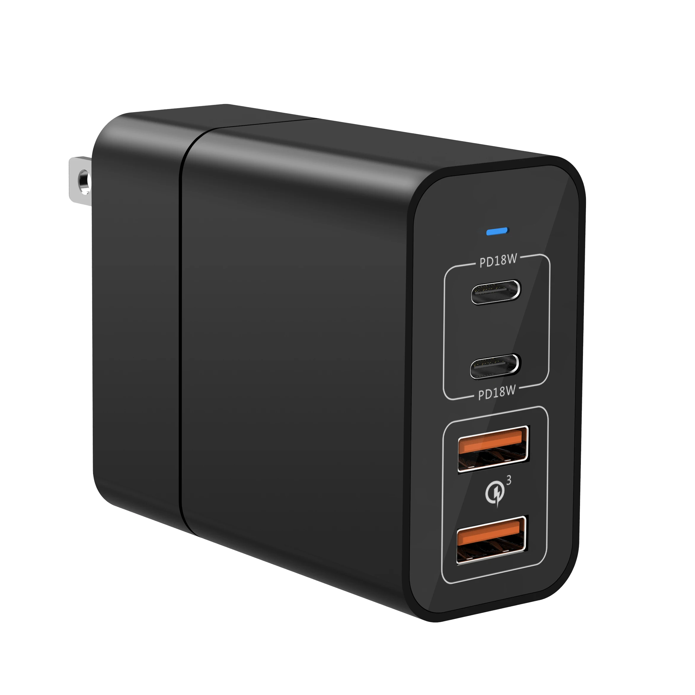 
Type C PD 18W Fast charger total 48W universal 4 port usb wall charger QC 3.0 travel charger laptop power adapter 