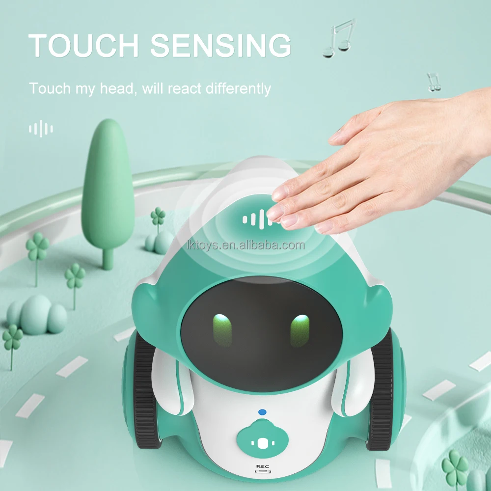 Lucky Toys Robot Rechargeable Smart Talking Robots for Kids Intelligent Robot with Voice Controlled Touch Birthday Gifts for Boy