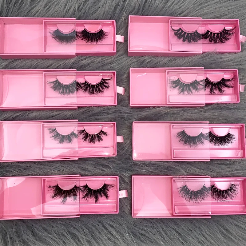 Wholesale dramatic 25mm mink eyelash vendor diamonds customized boxes packaging cases fluffy 5d mink eyelashes