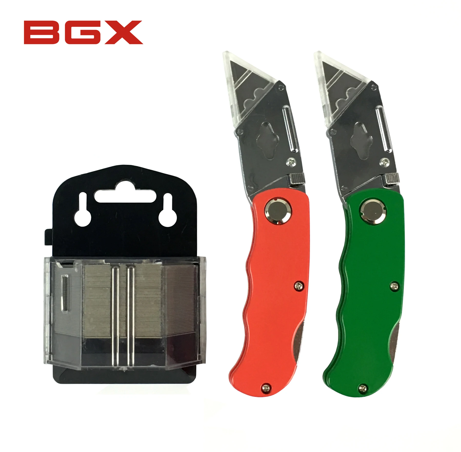 BGX 52pcs lock back folding utility knife