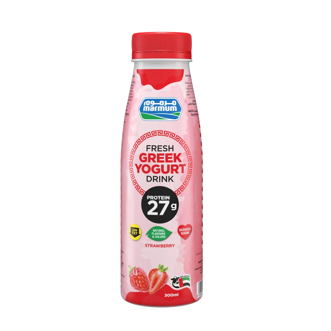High quality dairy products STRAWBERRY DRINKING GREEK YOGURT - 300 ML Marmum Dairy Farm Wholesale UAE Manufacturer