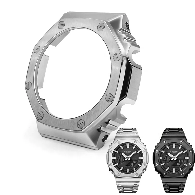 Gen. 1 metal case for G shock GA2100 Solid stainless steel watch case replacement parts metal modification