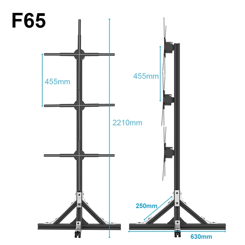 65CM 1*3 Splicing 3D Hologram Fan WiFi Projector with Bluetooth Versatile Picture Fan Spinner for Shops Led Holographic Fan