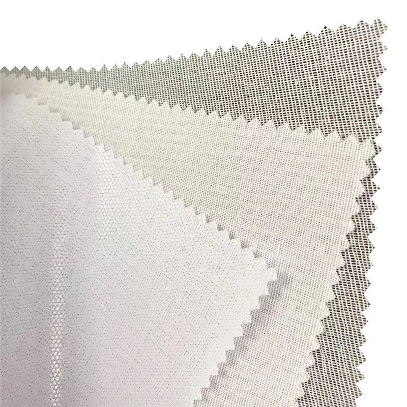 
xingyan 135gsm 100% polyester woven thermo fusing shirt interlining 