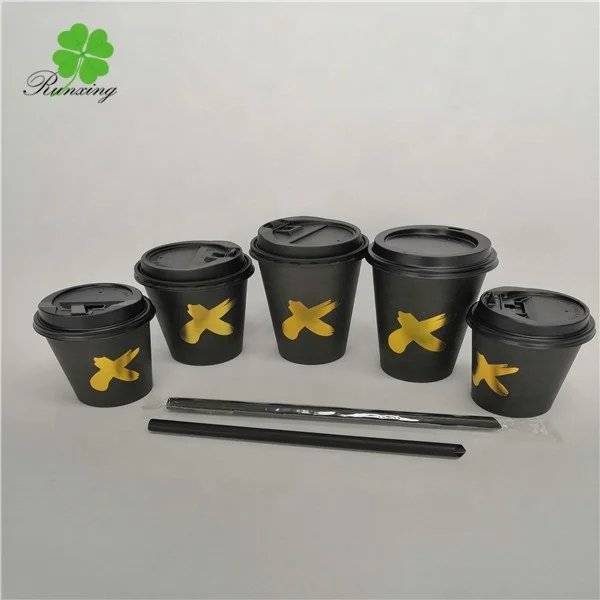 Disposable Colorful  Custom  Takeaway Double  wall Paper Coffee Cups wholesale low price eco-friendly