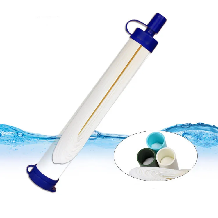 Ready to ship Hiking Camping Travel Group Emergency Water Purifier Survival Gear Water Filter Straw