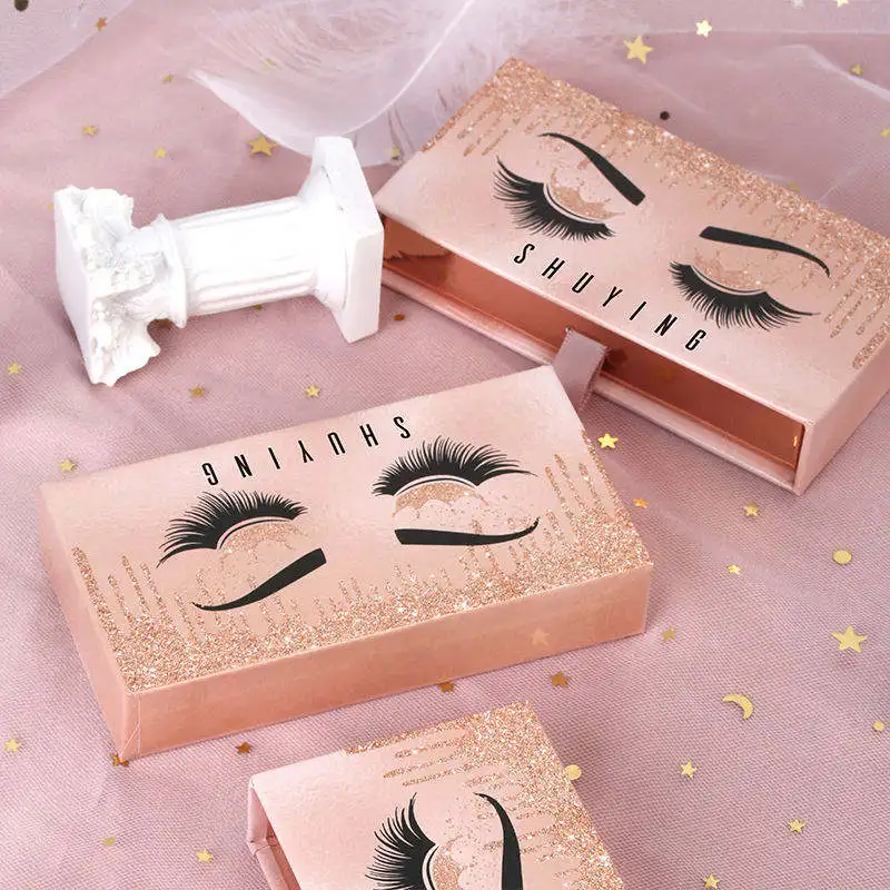 Make Your Own Brand Blank Eyelash Box 25 mm Lash Cases Custom High Quality Private Label Drip Eyelash Box